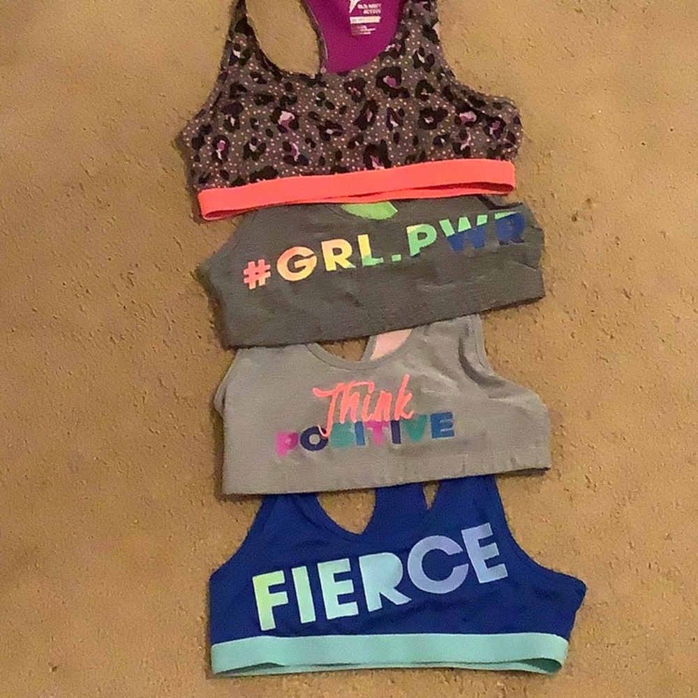 4 sports bras!